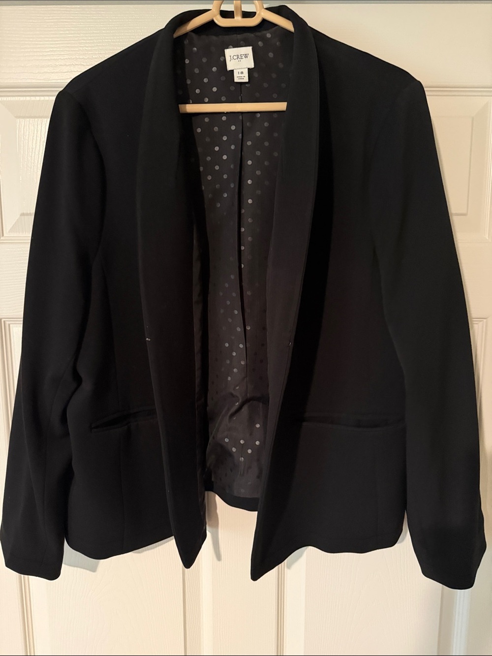 J. Crew Black Women's Blazer with Lapel